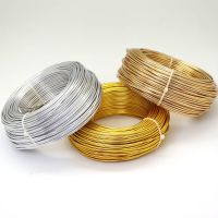 500g/roll Gold Sliver KC Gold 1mm/1.5mm/2mm/2.5mm/3mm/4mm Anadized Round Aluminum Wire Jewellery Wire Soft DIY Crafts Supplies