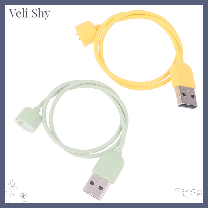 veli-shy-สายรัด-jam-tangan-magnet-สายชาร์จเร็วหลากสีสำหรับสมาร์ทแบนด์-mi-band-5สำหรับ-mi-band-7-6-5