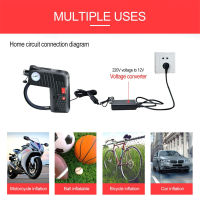 Handheld 12V Electric Power Car Air Pump Air Compressor Tire Inflator with Pressure Gauge &amp; Flash for Motorcycle Car Bike