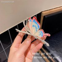 ◆ National style colorful butterfly catch clip female summer back head large shark clip national tide antiquity design hairpin