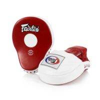 Fairtex  focus mitts Ultimate Contoured FMV-9 Red-White for Training Muay Thai MMA K1 เป้ามือแฟร์แท็กซ์ สีเเดง-ขาว  สำหรับเทรนเนอร์ ในการฝึกซ้อมนักมวย