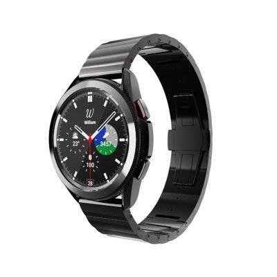 สำหรับนาฬิกา Samsung Galaxy 5 Pro 45Mm สายนาฬิกาข้อมือเหล็ก (สีดำ)