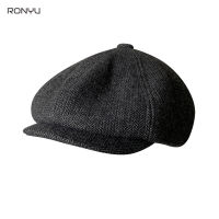 Mens Vintage Brand Caps Wool Newsboy Hat Gray Herringbone Octagonal Hat Women British Painters Hats Autumn Winter Hats BJM36