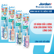 Combo 4 Bàn chải đánh răng cho trẻ em Jordan Step 2 3 - 5 tuổi, Lông mềm