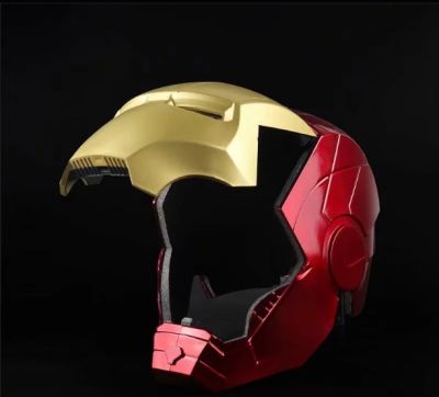 ZZOOI Marvel Avengers Iron Man Helmet Cosplay 1:1 Light Led Ironman Mask PVC Action Figure Toys