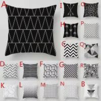 Geometric Square Print Cover Waist Throw Pillow Case Home Decor Simple