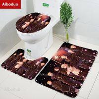 【LZ】▦▧  Aiboduo 3 pçs/set tóquio revengers decoração de casa anime não deslizamento tampa do vaso sanitário conjunto banho tapete do banheiro tapete