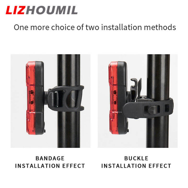 lizhoumil-ไฟท้ายจักรยานกันน้ำแบบชาร์จ-usb-การหมุน360องศา4โหมดแสงจักรยานเสือภูเขาสำหรับการขี่กลางคืน