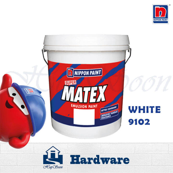 7L / 18L Nippon Paint Super Matex Interior Wall Emulsion Paint (White ...