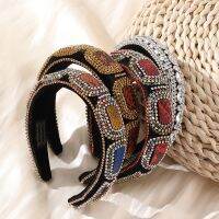 [COD] ZA same cross-border supply diamond sponge hair hoop womens wide-brimmed European and baroque party head wholesale