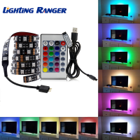 แถบไฟตกแต่ง LED 5050 RGB ชนิด USB  DC5 โวลต์ 1 เมตร 2 เมตร 3 เมตร 4 เมตร 5 เมตร สำหรับหน้าจอเดสก์ท็อป PC LED TV