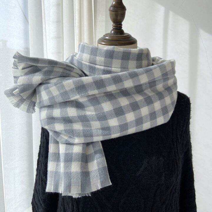 hot-sell-grid-new-england-classical-imitation-cashmere-scarf-female-qiu-dong-joker-dual-use-2021-winter-plaid-shawl-collar