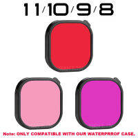 3PCs diving filter red pink purple filters for Wan Lin store GoPro 11 10 9 8 Waterproof Case