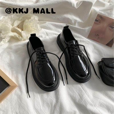 KKJ MALL Ladies Shoes 2021 Summer Single Shoes Flat Small Leather Shoes Female Round Toe All-match R British Style Small Leather Shoes