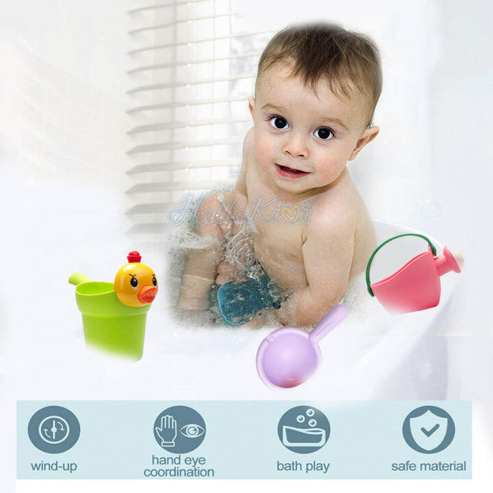 hellokimi-4pcs-bath-toy-set-children-shower-spray-water-suction-cup-waterwheel-bath-toys-waterwheel-shower-sprinkler-bathtub-accessories-for-kids-bath