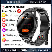 สมาร์ทนาฬิกา ECG PPG ระดับน้ำตาลในเลือดอุณหภูมิร่างกาย True Blood Oxygen Smartwatch 1.39นิ้ว360*360หน้าจอ นาฬิกาสุขภาพ