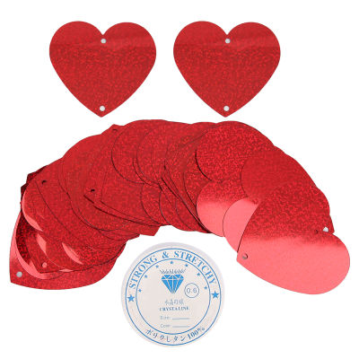 เศษกระดาษสีรูปหัวใจสีแดงเศษกระดาษสีสันวันเกิดงานเลี้ยงสมรสตกแต่งวันวาเลนไทน์100ชิ้น