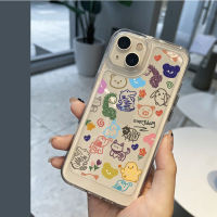 For IPhone 14 Pro Max IPhone Case Thickened TPU Soft Case Clear Case Shockproof Color Graffiti Cartoon Compatible with For 13 11