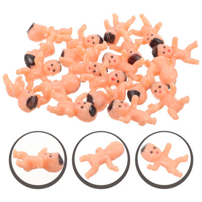 Jiogein 20pcs Mini Baby Models Plastic Toys Babies Tiny Babies Decors รุ่นเล็กสำหรับเด็กสำหรับเด็กอาบน้ำเค้ก