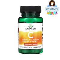 Swanson, Vitamin C with Rose Hips, 1,000 mg, 30 Capsules