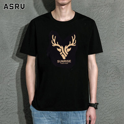 ASRV เสื้อยืดผู้ชาย เสื้อผ้าผู้ชาย t shirt for men เสื้อยืดแขนสั้นสำหรับผู้ชายเสื้อยืดลายอ่าวบนอินสตาแกรมเสื้อยืดแขนสั้นแบบหลวมลายการ์ตูนเสื้อยืดแบรนด์น้ำขึ้นน้ำลง