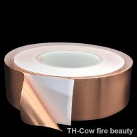 ♞ 20 Meters Single Side Conductive Copper Foil Tape Strip Adhesive EMI Shielding Heat Resist Tape 2mm 3mm 4mm 5mm 6mm 8mm 10mm