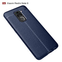 KHTD สำหรับ Xiaomi Redmi Note 9 เคสโทรศัพท์ธุรกิจลิ้นจี่หนังเนื้อลื่นเคสไอโฟนใส่กันกระแทกป้องกันฝาหลังกรณี