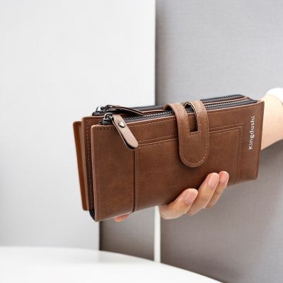 Fashionable New Womens Long Wallet European and American Fashion Phone Bag PU Leather Multi Card Carrying Bag