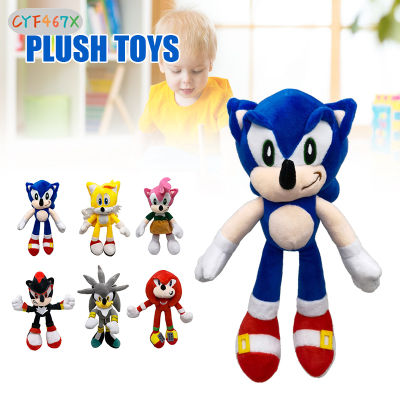 CYF Sonic Hedgehogs Toy Soft Plush FigureToys Cartoon Character Cuddle Pillow for Kid Children