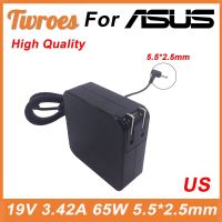 อะแดปเตอร์แล็ปท็อป19V 3.42A 65W 5.5*2.5MM โน้ตบุ๊คที่ชาร์จสำหรับ ASUS/TOSHIBAX401A X550C A450C Y481 X501LA X551C V85 X555สายไฟ A52F และอะแดปเตอร์