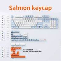 Salmon PBT Keycap For Alice80 Alice98 Mechanical Meyboard Keycaps  ASA Height  149Keys Key Cap Suitable For 104/68/87 Keyboard