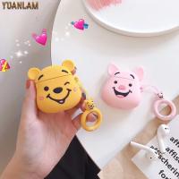 Cute 3D Winnie Pooh Earphone Headset Accessories Cartoon Silicone Case for Airpods 1/2 Wireless Bluetooth Headset Box Bag