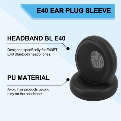Earpads Cushion Cover Leather Headband Replacement Head Beam for Synchros E40BT E40 Bluetooth Headphones 1 Set