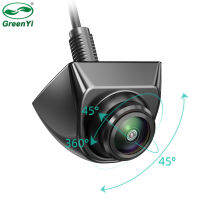 GreenYi กล้องกล้องช่วยมองหลังของรถยนต์ AHD 1080P,เลนส์ฟิชอายปรับได้360องศาการมองเห็นได้ในเวลากลางคืนหน้า/Kamera Spion กันน้ำ