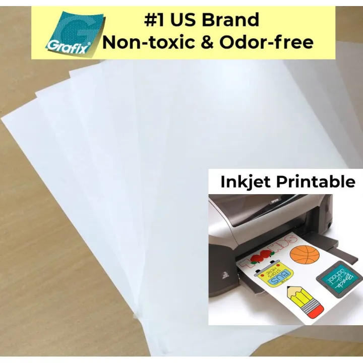 Shrink Plastic Inkjet Printable 8.5 x 11 Size - Grafix 1 Sheet♫ | Lazada PH
