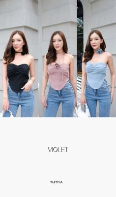 Violet กรี๊ดดมากกก สวยเกินเรื่องสุดๆ มาพร้อมโชคเกอร์ดอกไม้เข็มกลัด thitiya