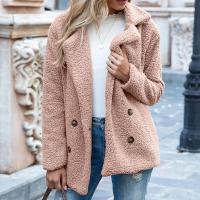 S-5xl Solid Color Women Winter Spring Loose Warm Coat High Quality Teddy Fleece Button Jacket Female Casual Veste Femme