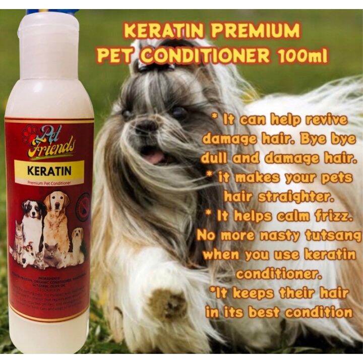 KERATIN PREMIUM PET CONDITIONER for Cat and Dog Fur Grooming 100ml