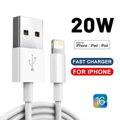 Original 20W USB Lightning Cable For iPhone 6 7 8 Plus X XS Max XR SE 2020 Fast Charger iPhone 11 12 13 14 Pro Max Charing Cable