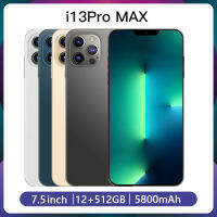 (มือถือราคาพิเศษ+ของกำนัลฟรี ) iP13 Pro Max โทรคัพท์มือถือ สมาร์ทโฟนรุ่นล่าสุด พร้อมหน่วยความจำ 7.5 นิ้ว 12G+512G full HD กล้องหน้า 24MP กล้องหลัง 48MP แบต 5800mAh เครือข่าย 3G/4G/5G โทรศัพท์