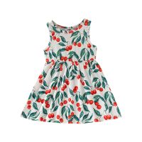 Summer Girls Dress Casual Princess Dresses Kids Crew Neck Summer Sleeveless Sundress Casual Beach Floral Prints Party Dress 2-7Y  by Hs2023