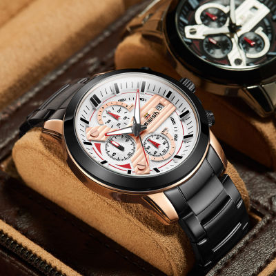 SWISH nd Design Watch Men Sports Chronograph Quartz Wrist Watch Waterproof Stainless Steel Business Clock Relogio Masculino