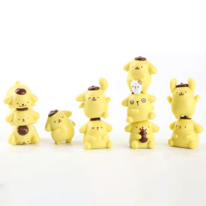 sanrio-pom-purin-โมเดลการ์ตูนดาวคู่เล็กๆน้อยๆประกอบของเล่นน่ารักภาพอนิเมะคริสต์มาสของขวัญสำหรับเด็ก