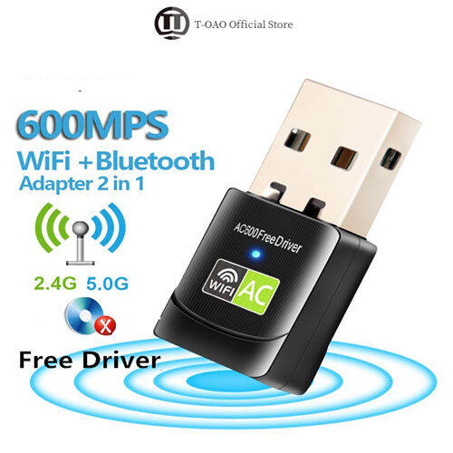 T-OAO 600Mbps USB Wifi Dongle BluetoothWireless WiFi Bluetooth Adapter ...