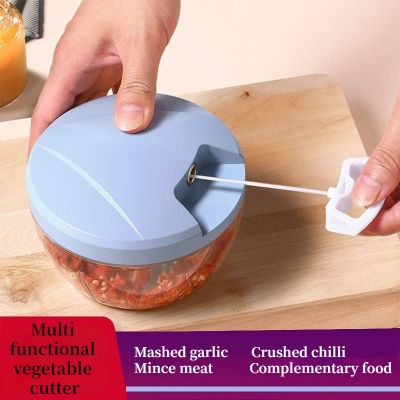 【CC】☬☊▲  3-color Mixed Manual Garlic Vegetable Slicer Machine Meat Grinder Wall Cozinha Gadgets