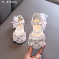 【hot】✗  AINYFU Sequin Bow Fashion Sandals Childrens Glitter Flat Shoes Kids Breathable Beach