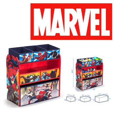 นำเข้า🇺🇸 Delta Children 6 Bin Design and Store Toy Organizer - Greenguard Gold Certified, Spider-Man ราคา 2,190 - บาท