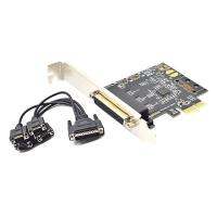 4-Port RS232 PCI สำหรับ Express Serial Card PCIE To DB9 9Pin RS232ขยายเพิ่มการ์ด PCI-E Riser ASIX AX99100 C