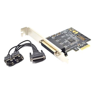 4-Port RS232 PCI สำหรับ Express Serial Card PCIE To DB9 9Pin RS232ขยายเพิ่มการ์ด PCI-E Riser ASIX AX99100 C