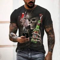 2023 In stock  Summer Mens T-shirts European And American Street  Biking Us 3d Printed Clothes Loose，Contact the seller to personalize the name and logo